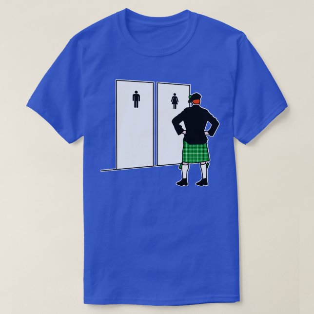 Camiseta Engraçado Dia de São Patrício irlandês Kilt Irelan (Frente do Design)