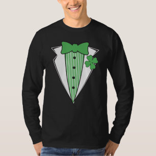 Camiseta Engraçado Dia de São Patrício Irlandês Tuxedo Rua