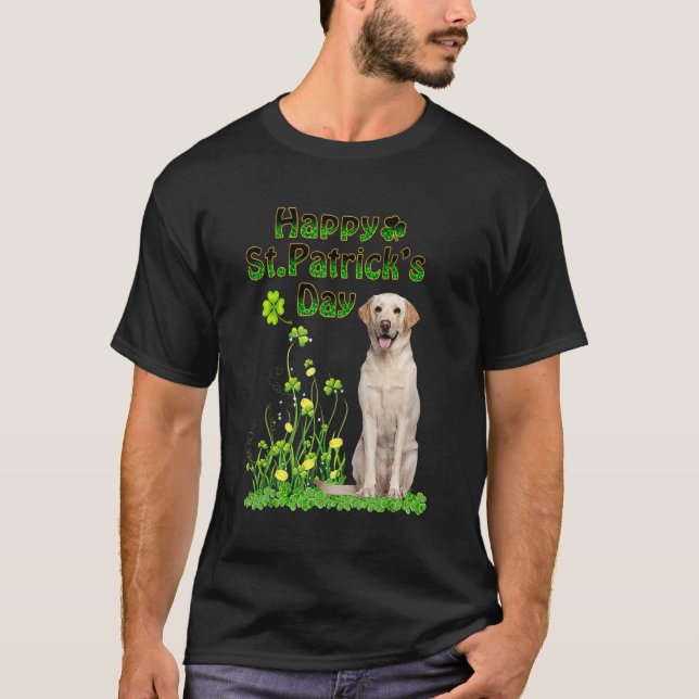 Camiseta Engraçado Dia de São Patrício Labrador Cachorro do (Frente)