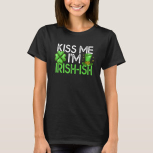 Camiseta Engraçado Dia de São Patrício me beije Eu sou um P