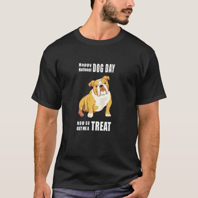 Camiseta Engraçado Dia Nacional do Cachorro Me Dê Tratament (Frente)