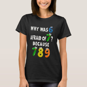 Camiseta Engraçado Dia Número Porque 6 Tinham Medo de 7 Dia