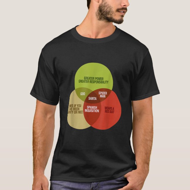 Camiseta Engraçado Diagrama de Matemática Venn Papais noeis (Frente)