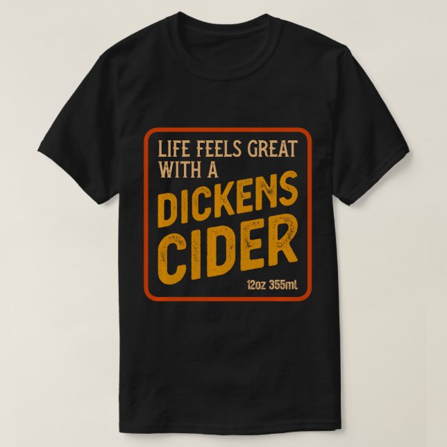 Camiseta Engraçado Dickens Cider design - Testemunha em (Frente do Design)