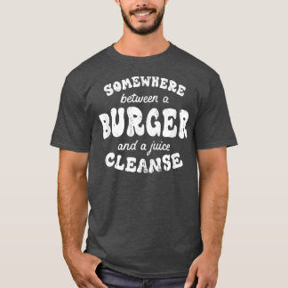 Camiseta Engraçado Dieta Burger e Suco Limpa Hambur Engraça