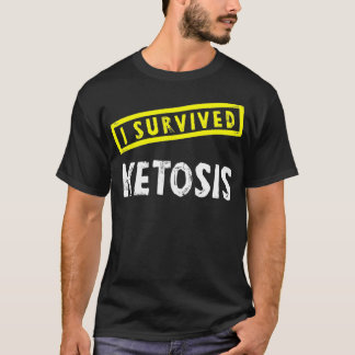Camiseta Engraçado dieta Keto Eu Sobrevivi à Ketose 