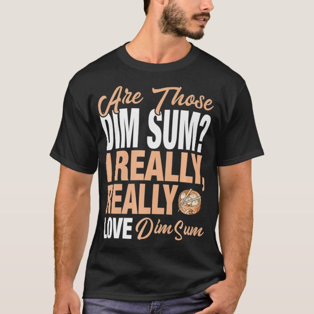 Camiseta Engraçado Dim Sum Lover - Adoro Dim Sum (Frente)