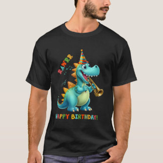 Camiseta Engraçado Dinossaur Dino Trex Aniversário Mulheres