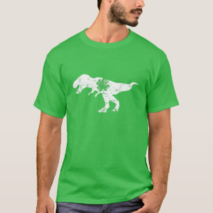 Camiseta Engraçado Dinossauro Dia de São Patrício T Rex