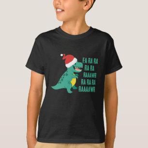 Camiseta Engraçado Dinossauro Fa Ra Rawr Rawr Natal TR xma