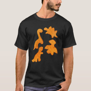 Camiseta Engraçado Dinossauro Galinha Nugget Crianças Homen