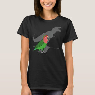 Camiseta Engraçado Dinossauro T-Rex Shadow Rosy encarou o O