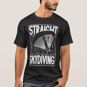 Camiseta Engraçado Diretamente do Paraquedismo de Paraquedi
