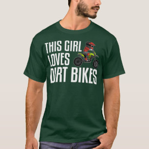 Camiseta Engraçado Dirt Bike Garotas Crianças Motocross Rid