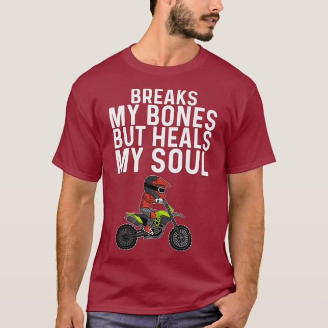 Camiseta Engraçado Dirt Bike Homens Mulheres Motocross Ride (Frente)
