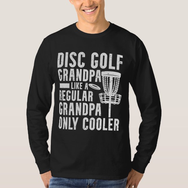 Camiseta Engraçado Disco Frisbee Golf Avô Frolf Disco Golfe (Frente)