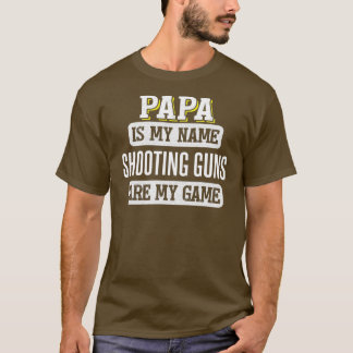 Camiseta Engraçado Disparo de Armas para Dia de os pais Pap