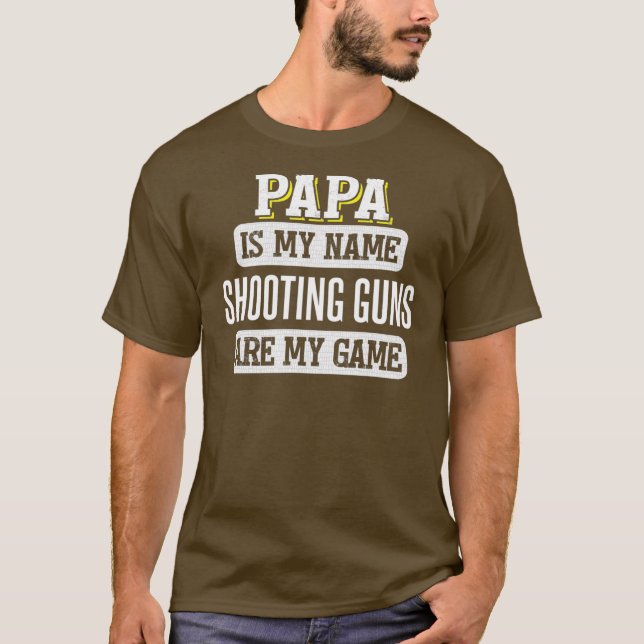 Camiseta Engraçado Disparo de Armas para Dia de os pais Pap (Frente)