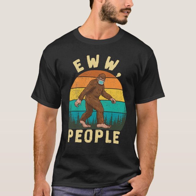 Camiseta Engraçado Distância Social Eww Pessoas Engraçado P (Frente)