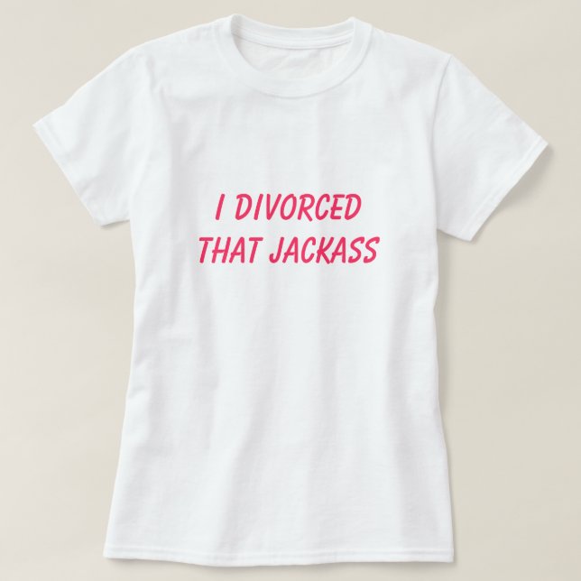 Camiseta Engraçado Divorce Seu Lado Da Piada De Humor (Frente do Design)