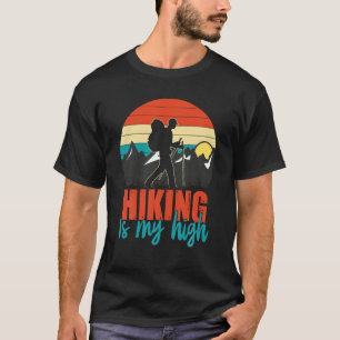 Camiseta Engraçado Diz "Caminhar É Meu Alto" Para Homens
