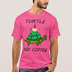 Camiseta Engraçado dizendo café e tartaruga segunda-feira