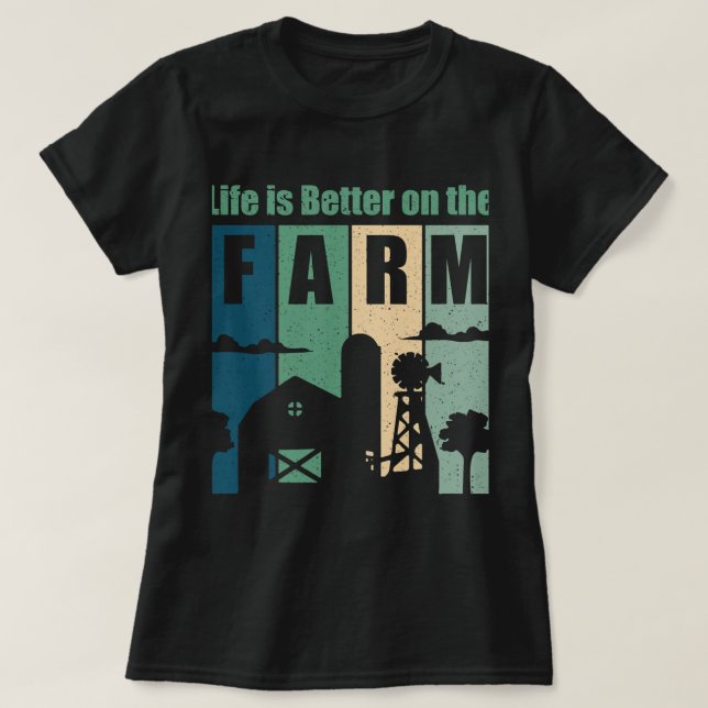 Camiseta Engraçado Dizer Agricultura Farmante Fazenda Anima (Frente do Design)