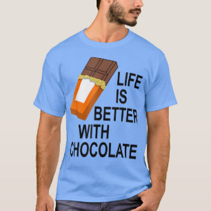 Camiseta Engraçado Dizer Comer Doces De Chocolate Escuro