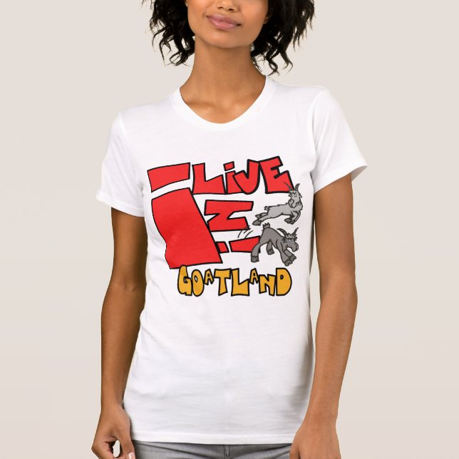 Camiseta Engraçado Dizer em Goat Ladies Casual T-shirt (Frente)