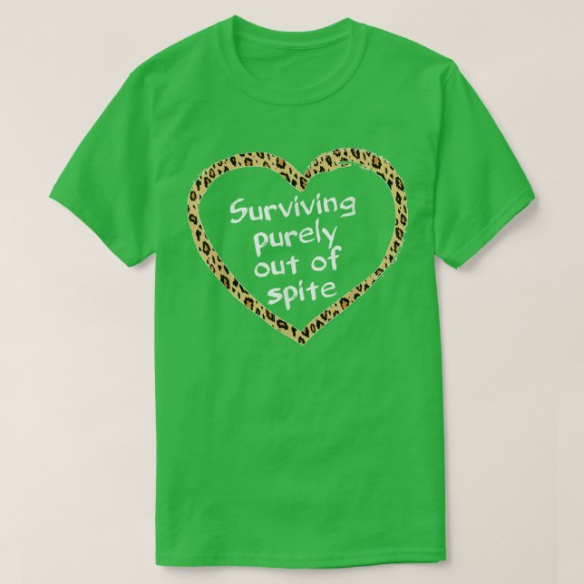 Camiseta Engraçado dizer homens mulheres Leopard sobreviven (Frente do Design)