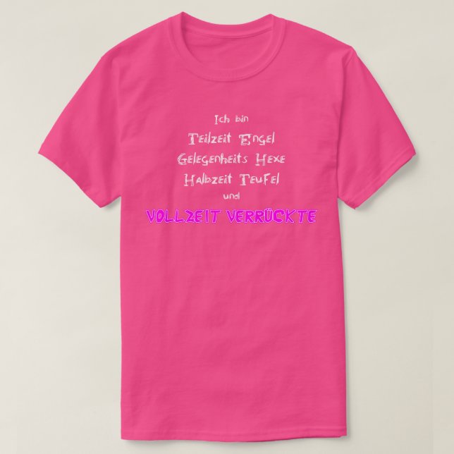 Camiseta Engraçado Dizer o Diabo da Bruxa do Anjo (Frente do Design)