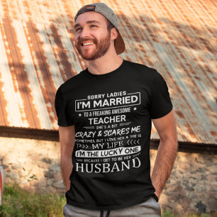Camiseta Engraçado Dizer Para O Novo Marido Ser E Recém-Vin