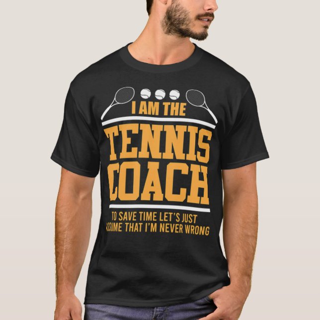 Camiseta Engraçado dizer para tênis treinador de basquete T (Frente)