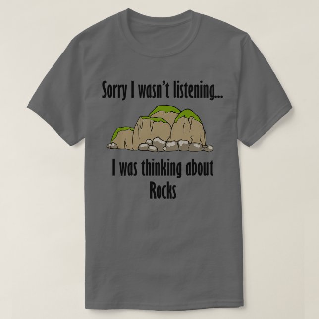 Camiseta Engraçado Dizer Rocks Nature Rockhoning Science (Frente do Design)