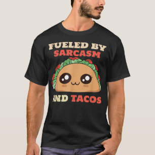 Camiseta Engraçado dizer sarcástico alimentado por sarcasmo