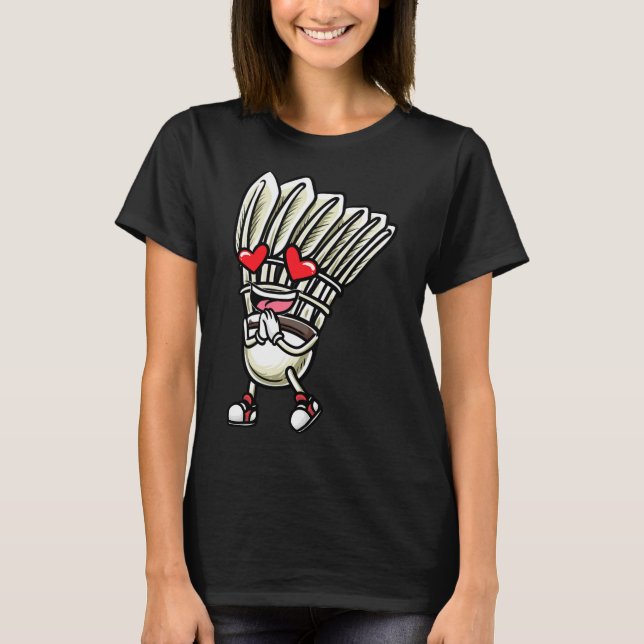 Camiseta Engraçado Dminton Shuttle Player Design Men 6 (Frente)