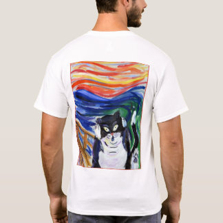 Camiseta Engraçado do Gritar do Gatinho (Imagem tr
