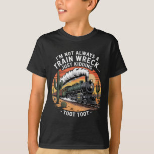 Camiseta Engraçado Do Trem Engraçado Apenas Brincando Com D