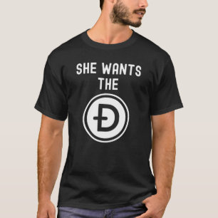 Camiseta Engraçado Dogecoin Meme Ela Quer O Dogue D HODL Pa