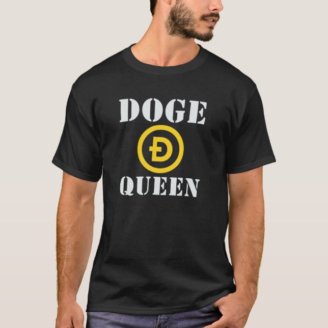 Camiseta Engraçado Dogecoin Meming Coin Crypto, Rainha Engr (Frente)