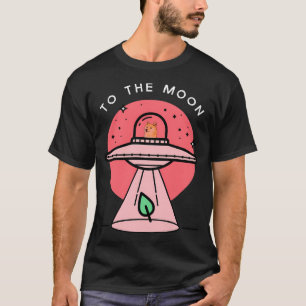 Camiseta Engraçado Dogecoin Ufo À Alienígena Do Cão Da Lua