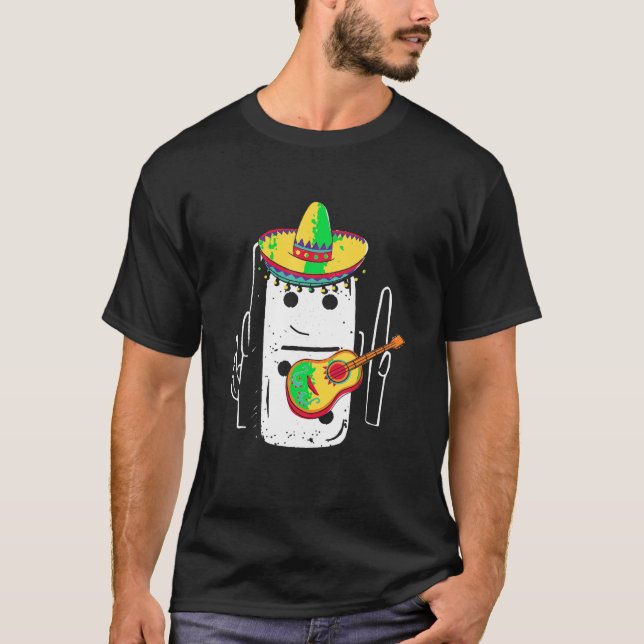 Camiseta Engraçado Domino Bones Domino Player T Shirt (Frente)