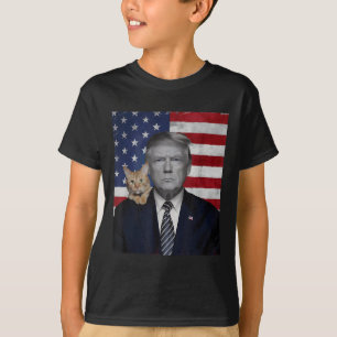 Camiseta Engraçado Donald Trump E A Bandeira Política Dos E