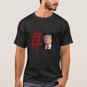 Camiseta engraçado donald trump ele nunca vai parar de luta