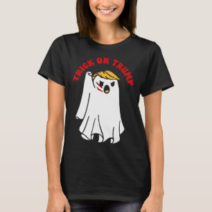Camiseta Engraçado Donald Trump Ghost Combatendo Truque Ou