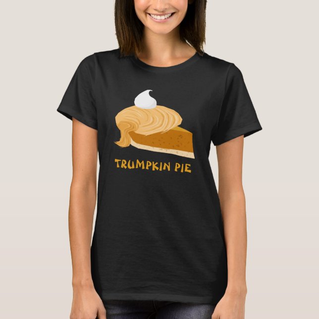 Camiseta Engraçado Donald Trump Trumpkin Pie (Frente)