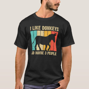 Camiseta Engraçado Donkey Para Homens Mulheres Maçam Anima 