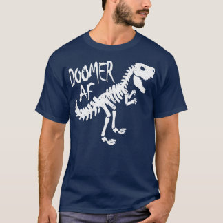 Camiseta Engraçado Doomer AF T Rex Dinossauro Doom e Gene V