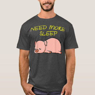 Camiseta Engraçado Dormir Pig Pajama