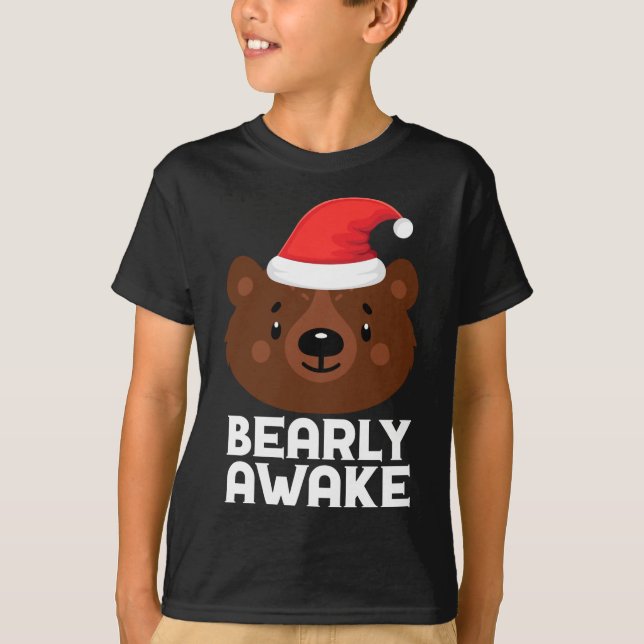 Camiseta Engraçado Dormir Preguiçoso Acorda Cristo do Urso  (Frente)